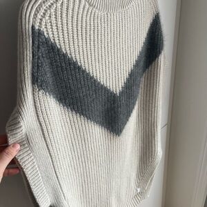 Kit and Ace Women's Cream and Gray Cashmere Tunic Sweater one size M L Lululemon